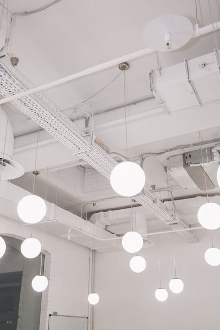 Light Fixtures in Office